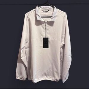NWT - 7Diamonds Oxygenate Men's White Quarter-Zip Athletic Pullover Shirt. Large